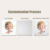 Organisateur de rangement en microfibre personnalisé pour appareil photo, avec portrait d'enfants anime, auto-adhésif, en tissu, pour emballage, vente en gros OEM