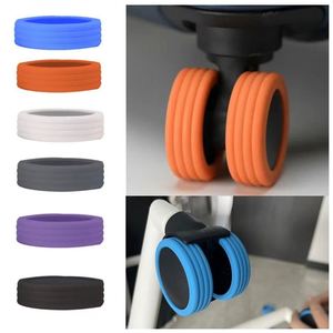 8 protectores de ruedas para maleta de viaje, cubiertas de silicona silenciosas para ruedas de equipaje - Product Image 6