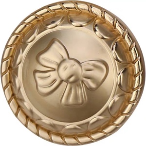 Custom Engraved Round Alloy Buttons With Gold Metal Shank Wholesale Plated and Embossed Design for Sewing by Hand - Product Image 5