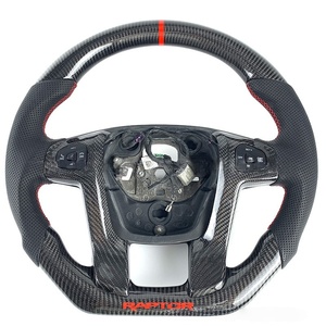 พวงมาลัยคาร์บอนไฟเบอร์แท้แบบกำหนดเองสำหรับ Ford <span class=keywords><strong>Mustang</strong></span> Raptor F150 2015-2023 สไตล์สปอร์ต 3 Runner - Product Image 3