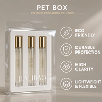 Boîte d'emballage pliable en PET recyclable haute clarté, vente en gros, emballage transparent chic pour outils de maquillage