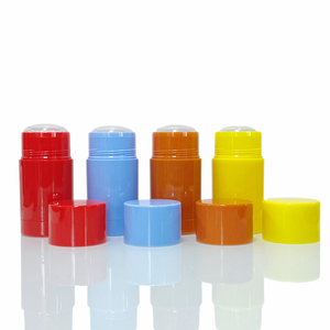 Tubos cilíndricos de plástico multicolor para desodorante en barra con tapa de rosca para cuidado personal - Product Image 4