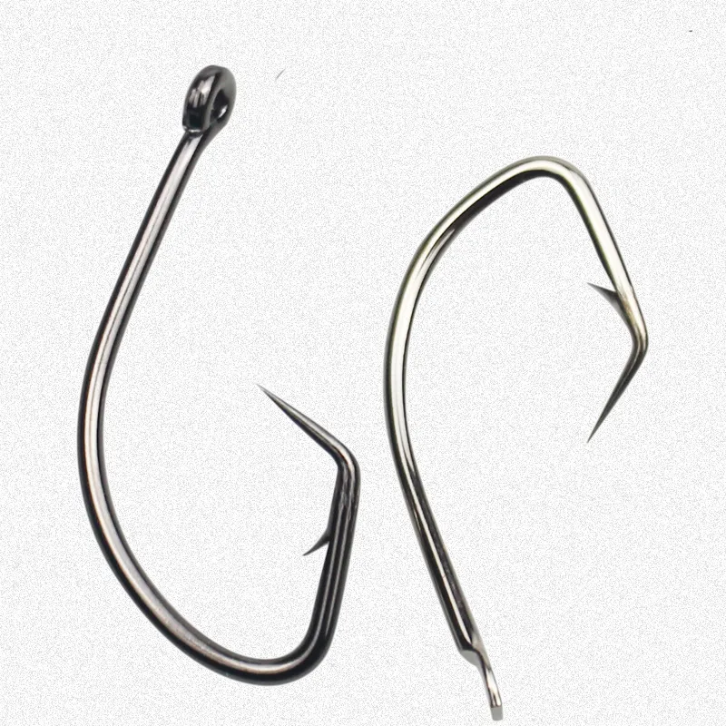 TAIGEK Soft-shelled Turtle Hooks Catfish Hook Needle Fishing Saltwater Crooked Head Hooks