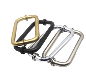 Salle <span class=keywords><strong>de</strong></span> bain noir mat tube rond tube carré dos à dos en acier inoxydable tirer <span class=keywords><strong>poignée</strong></span> douche <span class=keywords><strong>poignée</strong></span> <span class=keywords><strong>de</strong></span> <span class=keywords><strong>porte</strong></span> en verre - Product Image 1