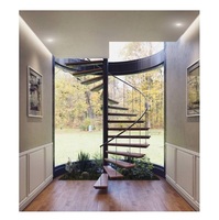 Escalier en colimaçon en verre pour villa et commerce, facile à installer, escalier hélicoïdal extérieur pour résidentiel