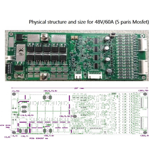 Fabricante de Taiwán Pcb y Pcba de alto rendimiento 16S 48V 60A Smart Bms para paneles solares - Product Image 5