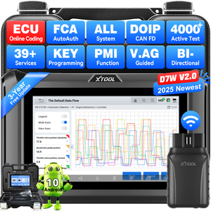 เครื่องอ่านโค้ดรถยนต์ใหม่ D7W xtool อุปกรณ์ตั้งโปรแกรม ECU เครื่องอ่านรหัสรถยนต์เครื่องมือวินิจฉัยอัตโนมัติสำหรับรถยนต์ทุกคัน - Product Image 1