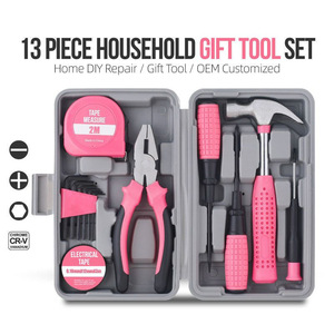 Home Repair Tool Set 13 Piece Carbon Steel Hand Tools With Case For Household Fixing - Product Image 4