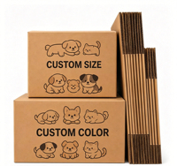 En stock, boîtes en carton personnalisées avec logos, boîtes en carton ondulé brun écologiques pour l'expédition.