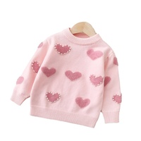 Cardigan en tricot chaud d'hiver pour bébé fille - Pull en coton doux à col rond - Style princesse décontracté tendance