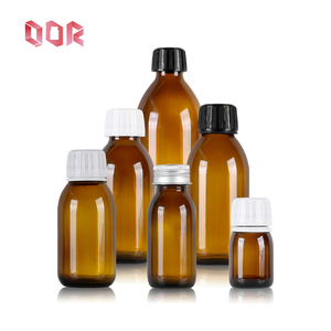 Premium 4oz 6oz 8oz Amber Boston Round <b>Bottle</b> UV Blocking Durable Glass for Syrup Liquid Supplements - Product Image 1