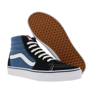 Vans Sk8-Hi Chaussures de skate pour hommes Bleu Noir Blanc Style classique à tige haute - Product Image 4