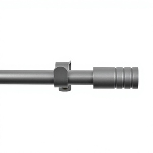 Juego de barra de cortina metálica extensible y ajustable con adornos para decoración de ventanas de sala de estar - Product Image 1