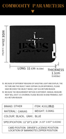 Dompet ramping banyak Slot pria, dompet gaya baru, penyimpan kartu kredit ID desain cetak Yesus