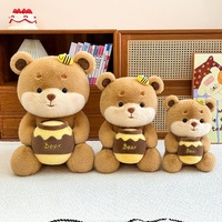 Pabrik Lisa Grosir Boneka Beruang Madu Lembut Lucu Kustom dengan Stoples Madu, Mainan Boneka untuk Hadiah Ulang Tahun Anak, Pernikahan