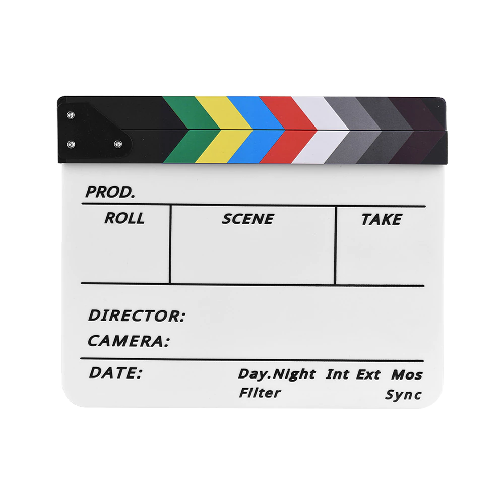 Clap Cinema Acrilico 30 X 25 Cm Con Magneti – Accessorio Per Produzioni Video E Foto