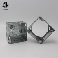 Boîte de jonction en acier galvanisé soudé carrée de 4 pouces 52171-K, personnalisable, résistante aux intempéries, mise à la terre surélevée, IP54