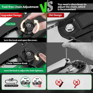 Scie à chaîne sans fil professionnelle 20V, outils électriques de qualité DIY pour la coupe du bois, alimentation par batterie, CS-150A, scie à chaîne sans fil 6 pouces CS-150 - Product Image 3