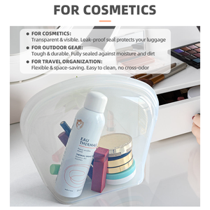 100% sacs Ziploc réutilisables de qualité supérieure étanches pour <span class=keywords><strong>le</strong></span> congélateur en silicone et la <span class=keywords><strong>pochette</strong></span> de stockage des aliments au micro-ondes - Product Image 4