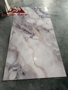 High-Gloss Marble Carbon Crystal 1220 PVC <strong>Plate</strong> Modern Waterproof Floral Pattern Background <strong>Wall</strong> <strong>for</strong> TV Panel Household Use - Product Image 1