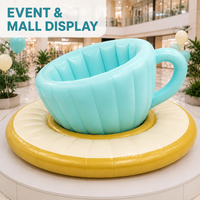 Tasse à thé gonflable personnalisée pour publicité, décoration d'événements, accessoire promotionnel, OEM ODM, logo, couleur, taille, impression personnalisée, café