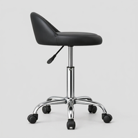 Tabouret de bar JOHOOFURNITURE en cuir PU noir, siège rond ergonomique et réglable, vente en gros, tabouret de bar pour comptoir de cuisine