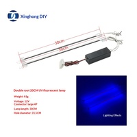 Barre lumineuse fluorescente UV pour décoration de châssis d'ordinateur refroidi par eau, 20x30cm, lampe violette, fabriquée au Guangdong