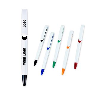 Custom Promotional Branded Plastic Print <b>Pens</b> <b>White</b> Stylo Ballpoint Full Color Logo Uv Printing <b>Pen</b> - Product Image 1