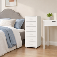 Armoire de rangement entièrement métallique à 6 tiroirs, résistante à l'eau, durable, organisateur de bureau, pour salon et usage domestique, avec roulettes