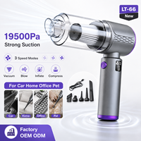 Aspirateur de voiture premium 4 en 1 sans balais 19500Pa avec écran LED, souffleur portable, fournisseur OEM ODM