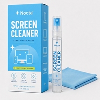 Nettoyant d'écran portable mini 8 ml, spray de nettoyage d'écran de poche avec chiffon en microfibre pour téléphone, tablette, ordinateur portable