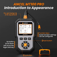 Escáner OBD2 para Motocicletas ANCEL MT100 PRO, Herramienta de Diagnóstico de Motor y ABS para Honda, Suzuki, Yamaha, Hero, Kymco, SYM