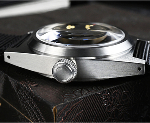 Retro Simple piloto Reloj automático California Dial Acero inoxidable Super Luminous Sports Watch - Product Image 2