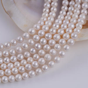 Cuentas Redondas de Agua Dulce Naturales de 8-9 mm, Color Blanco, Rosa y Multicolor, Sueltas, Semi-Acabadas, para Hacer Collares y Pulseras - Product Image 2