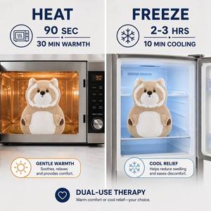 Peluche chauffante personnalisable, confortable au toucher, utilisable au micro-ondes et au congélateur, pour adultes et enfants, pour <span class=keywords><strong>les</strong></span> nuits d'hiver, cadeau <span class=keywords><strong>de</strong></span> Noël - Product Image 5