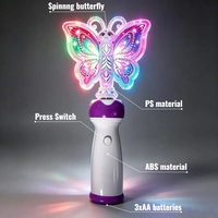 Baguette Magique Lumineuse Papillon Tournant en ABS pour Concerts, Scènes, Soirées, Faveurs et Fournitures en Gros, en Stock