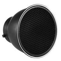 7 pouces Standard réflecteur diffuseur abat-jour plat 60 degrés grille en nid d'abeille pour Bowens Mount Studio stroboscope Flash lumière Speedlite