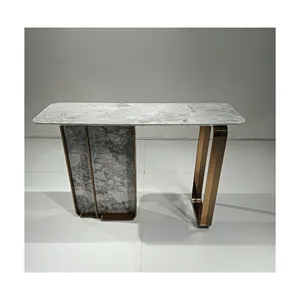 Console in marmo naturale tavolo stretto contro la parete in pietra naturale foyer consolle tavolo