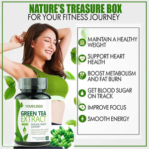 Cápsulas de Té Verde <span class=keywords><strong>Matcha</strong></span> con L-carnitina OEM 1000mg, Quemador de Grasa, Acelera el Metabolismo, Suplementos Adelgazantes, Cápsulas de Extracto de Té Verde EGCG - Product Image 2