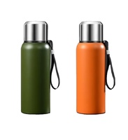Bouteille d'eau isotherme personnalisée en acier inoxydable avec affichage de la température, idéale pour les voyages et le sport, cadeau idéal pour la fête des pères
