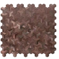 Azulejos de tablero de aluminio y plástico de mosaico autoadhesivo 3D para decoración de pared de fondo de sala de estar y comedor