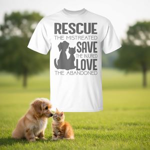 Camiseta Rescue Save Love Animal Rescue para amantes de perros y gatos - Product Image 3