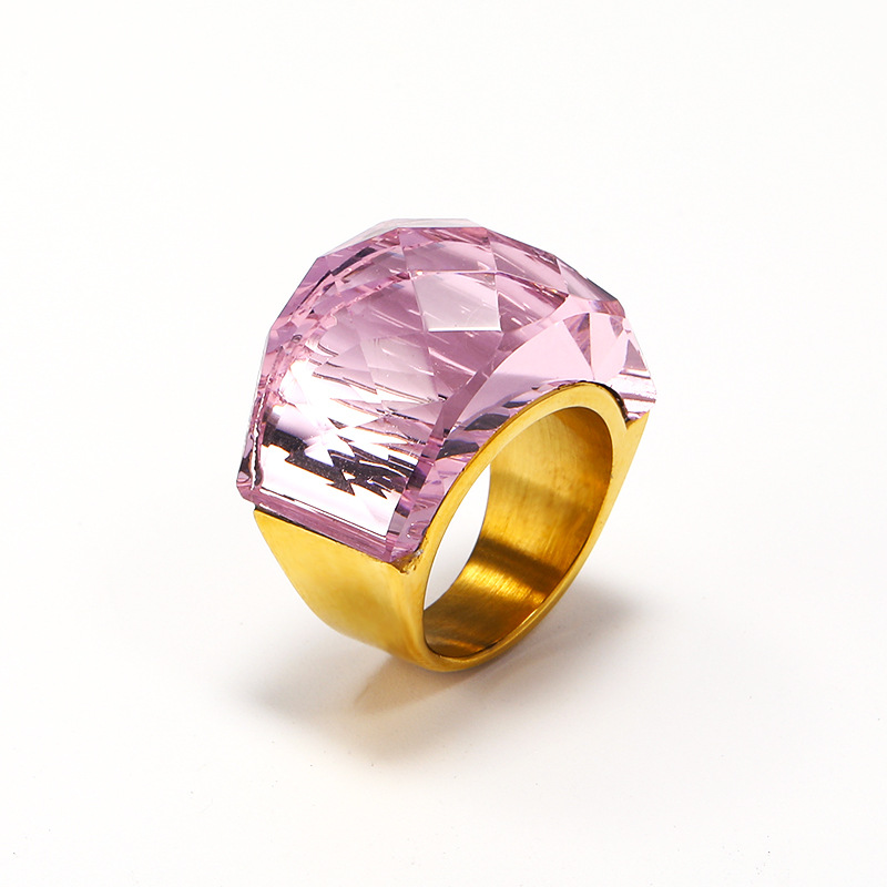 Gold toner gemstone