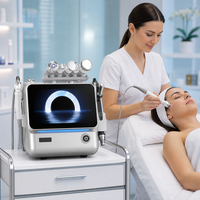 Appareil d'analyse cutanée et de microdermabrasion 8 en 1, élimination des points noirs, nettoyage en profondeur, dermabrasion à l'eau, oxygène H2O2, jet de petites bulles