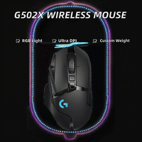 Ratón Inalámbrico G502X Lightspeed con Pesas Ajustables, 25600 DPI, 1000Hz, RGB, 9 Botones Programables, USB/Tipo-C para Juegos de PC
