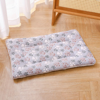 Couverture réversible double couche pour animaux de compagnie, tapis chaud pour chat avec imprimé animal, fonction chauffante, couverture pour petit chien