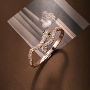 Snake <b>Bracelet</b> Gold Rose Gold Silver Diamond Plated <b>Copper</b> Jewelry Gift Spring 2024 Yiwu Origin - Product Image 3