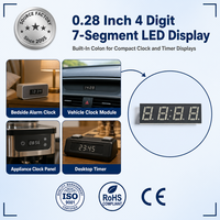Module d'affichage LED professionnel à 7 segments, 4 chiffres, 0,28 pouce, conçu pour l'utilisation en équipement d'affichage d'horloges-radios et de réveils