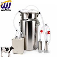 Máquina de Ordeño Portátil WANJIA para Vacas y Cabras, Equipo Lechero de Acero Inoxidable para Uso en Granjas de Cría de Vacas y Ovejas
