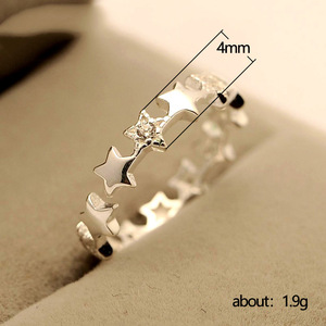 Anello Aperto con Zircone a Stella per Donne, Elegante e Raffinato Gioiello Regolabile - Product Image 5